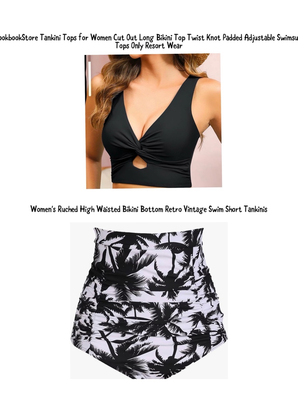 Bikini set with cocopear High Waisted Bikini Bottom and lookbookstore Top size M
